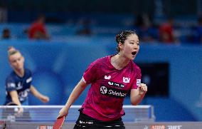 (SP)CHINA-CHENGDU-TABLE TENNIS-ITTF WORLD TEAM CHAMPIONSHIPS FINALS-WOMEN'S TEAMS-GROUP 4-KOR VS LUX(CN)