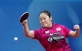 (SP)CHINA-CHENGDU-TABLE TENNIS-ITTF WORLD TEAM CHAMPIONSHIPS FINALS-WOMEN'S TEAMS-GROUP 4-KOR VS LUX(CN)