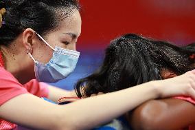 (SP)CHINA-CHENGDU-TABLE TENNIS-ITTF WORLD TEAM CHAMPIONSHIPS FINALS-WOMEN'S TEAMS-HKG VS FRA (CN)