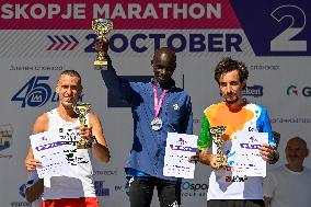 (SP)NORTH MACEDONIA-SKOPJE-MARATHON-AWARDING CEREMONY