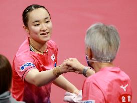 (SP)CHINA-CHENGDU-TABLE TENNIS-ITTF WORLD TEAM CHAMPIONSHIPS FINALS-WOMEN'S TEAM-QUARTERFINALS (CN)