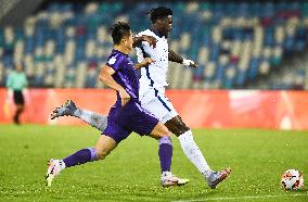 (SP)CHINA-HAIKOU-FOOTBALL-CSL-WUHAN THREE TOWNS VS TIANJIN JINMEN TIGERS(CN)