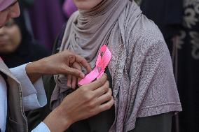 MIDEAST-GAZA CITY-BREAST CANCER-AWARENESS