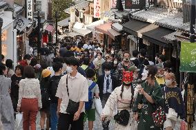 Tourists in Japan