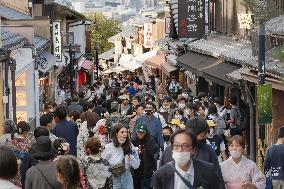 Tourists in Japan