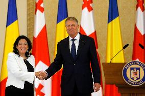 ROMANIA-BUCHAREST-PRESIDENT-GEORGIA-PRESIDENT-MEETING