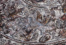 SYRIA-HOMS-AL-RASTAN-ROMAN MOSAIC PANEL-DISCOVERY