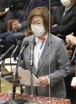 Japanese education minister Nagaoka in parliament