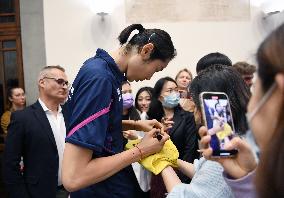(SP)ITALY-FLORENCE-VOLLEYBALL-CHINESE PLAYER-ZHU TING