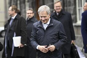 President Sauli Niinistö and his spouse Jenni Haukio on a state visit to Iceland