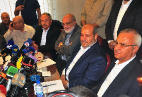 SYRIA-DAMASCUS-PALESTINIAN-HAMAS-OFFICIAL-VISIT
