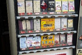 Art vending machine in Japan