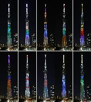Tokyo Skytree light show