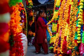NEPAL-KATHMANDU-TIHAR-MARKET