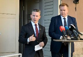 The Defence Ministers of Sweden and Finland meeting in Helsinki