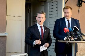The Defence Ministers of Sweden and Finland meeting in Helsinki