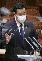 Japan economy minister Yamagiwa in parliament