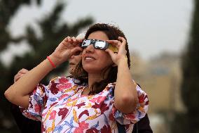 JORDAN-AMMAN-PARTIAL SOLAR ECLIPSE