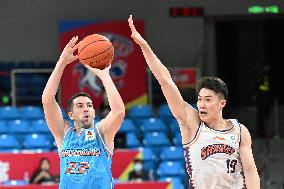 (SP)CHINA-HANGZHOU-BASKETBALL-CBA LEAGUE-SHANGHAI VS SHANDONG (CN)