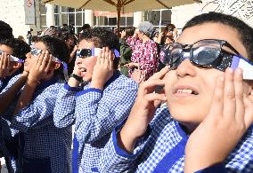 TUNISIA-TUNIS-PARTIAL SOLAR ECLIPSE