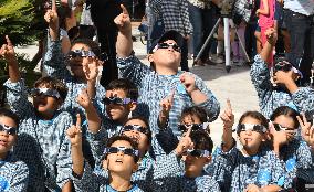 TUNISIA-TUNIS-PARTIAL SOLAR ECLIPSE