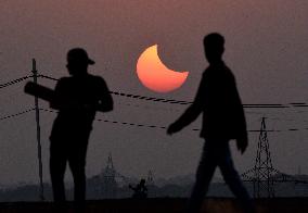 INDIA-MADHYA PRADESH-BHOPAL-PARTIAL SOLAR ECLIPSE