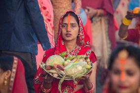 NEPAL-KATHMANDU-CHHATH FESTIVAL