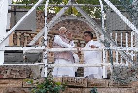 INDIA-GUJARAT-BRIDGE COLLAPSE-PM-INSPECTION