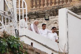 INDIA-GUJARAT-BRIDGE COLLAPSE-PM-INSPECTION