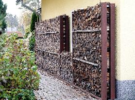 GERMANY-BERLIN-WINTER-FIREWOOD