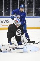NHL Global Series - The Colorado Avalanche practice on ice