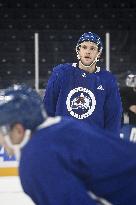 NHL Global Series - The Colorado Avalanche practice on ice