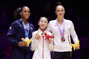 (SP)BRITAIN-LIVERPOOL-ARTISTIC GYMNASTICS-WORLD CHAMPIONSHIPS-WOMEN'S UNEVEN BARS FINAL