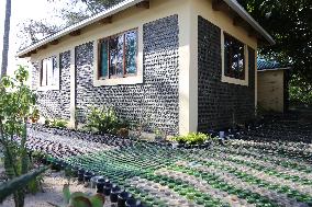 MOZAMBIQUE-MAPUTO-HOUSE-RECYCLED BOTTLES