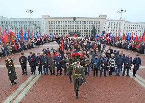 BELARUS-MINSK-OCTOBER REVOLUTION-ANNIVERSARY