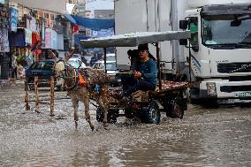 MIDEAST-GAZA-HEAVY RAIN