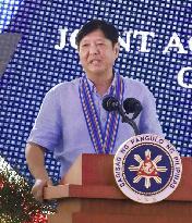 Philippine President Marcos Jr. at turnover ceremony