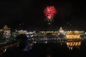INDIA-AMRITSAR-FIREWORKS AT GOLDEN TEMPLE