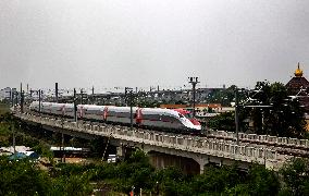 INDONESIA-JAKARTA-BANDUNG HIGH-SPEED RAILWAY-HOT-RUNNING TEST