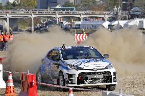 Toyota hydrogen car demonstration at Rally Japan venue