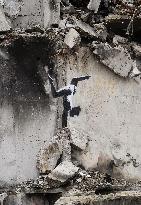 Banksy's new artwork in war-torn Ukraine
