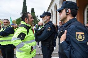 SPAIN-MADRID-TRUCK DRIVERS-STRIKE