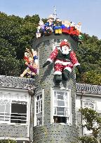 War-themed Santa Claus in Kobe