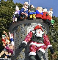War-themed Santa Claus in Kobe