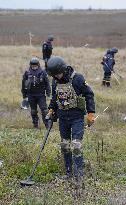 Mine clearing in Ukraine's Kherson