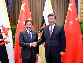 THAILAND-BANGKOK-XI JINPING-BRUNEI-SULTAN-MEETING