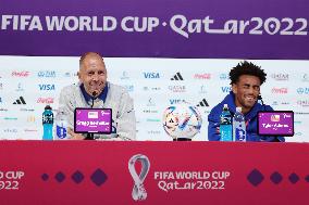 (SP)QATAR-DOHA-FOOTBALL-FIFA WORLD CUP-GROUP B-WLS VS USA-PRESS CONFERENCE