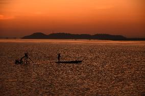 INDIA-ASSAM-NAGAON-SUNSET