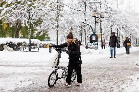 SWEDEN-STOCKHOLM-BLIZZARD