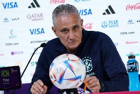 (SP)QATAR-DOHA-FOOTBALL-FIFA WORLD CUP-GROUP G-BRAZIL-PRESS CONFERENCE